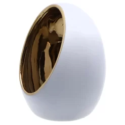 Theelichthouder Pim S Goud/wit Aardew 9,5x9,5 X12,5cm -NL-Huis & Thuis 029fe51a3e03c82ed680e2b547e73214