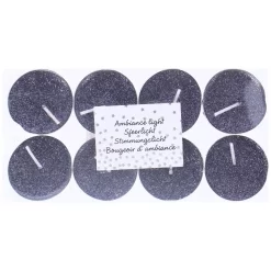 Kerst Theelicht 8 Stuks Grijs