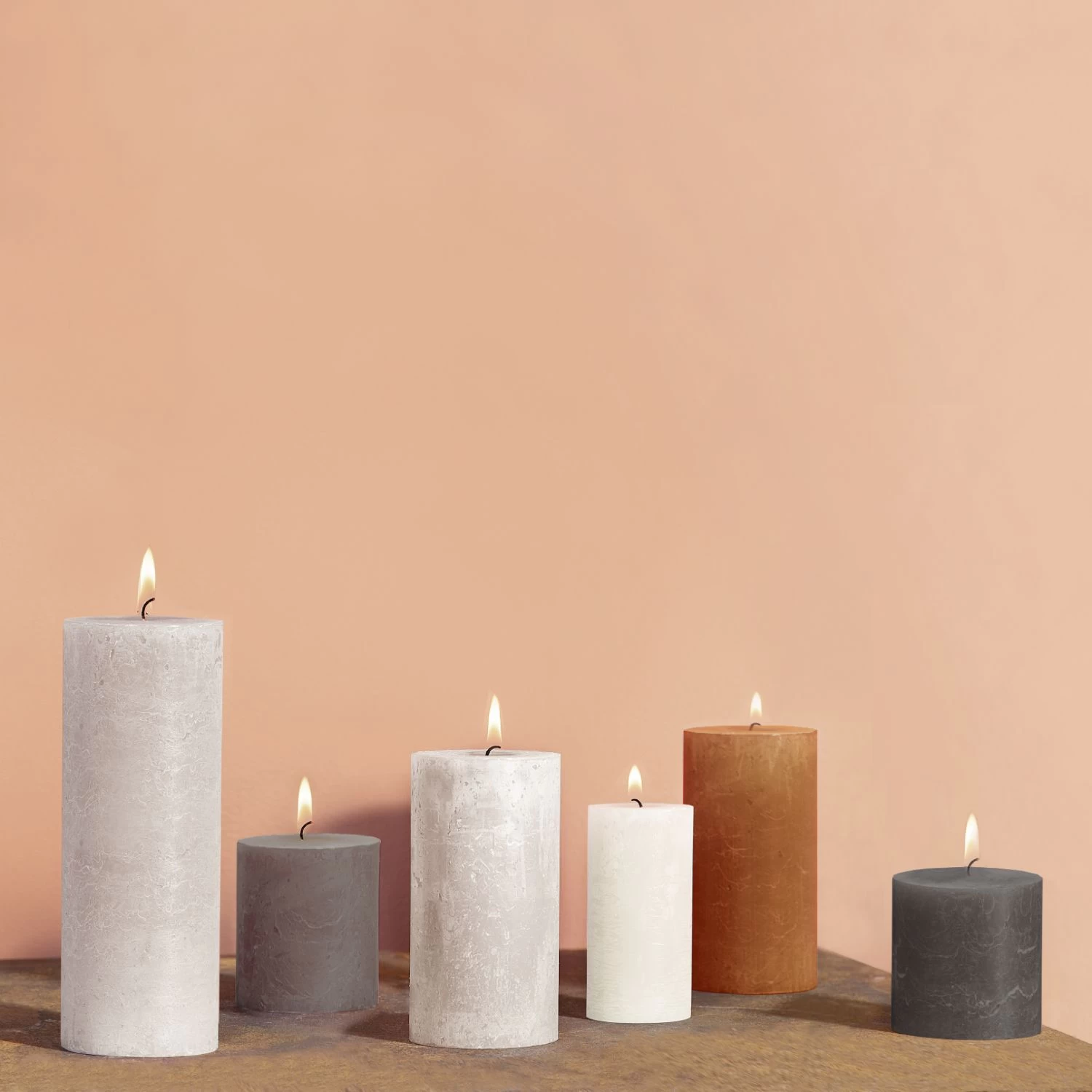 Bolsius Rustiek Stompkaars Grijs 80x68 Mm 3 Bolsius Rustiek Stompkaars Grijs 80x68 Mm - Afbeelding 3