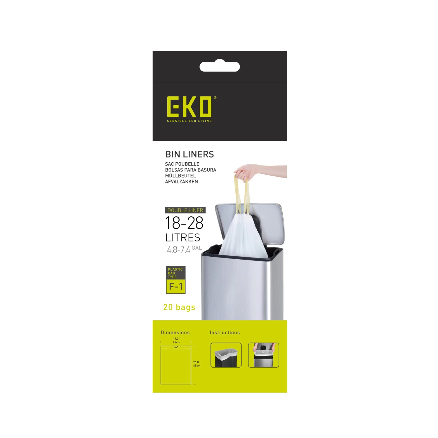 EKO Afvalzak Type F1 18-28 Liter 1 EKO Afvalzak Type F1 18-28 Liter