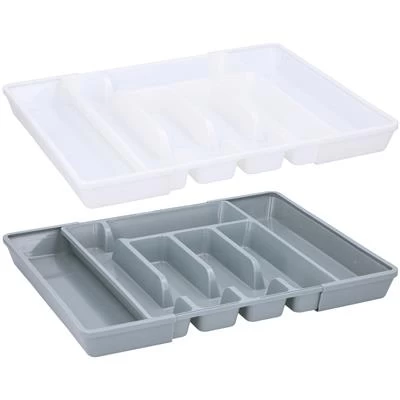 Alpina Bestekbak Uitschuifbaar 2 Assorti Wit Grijs 6 Alpina Bestekbak Uitschuifbaar 2 Assorti Wit Grijs - Afbeelding 6