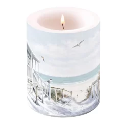 Ambiente Kaars Groot StrandcabineBrand Naar Binnen