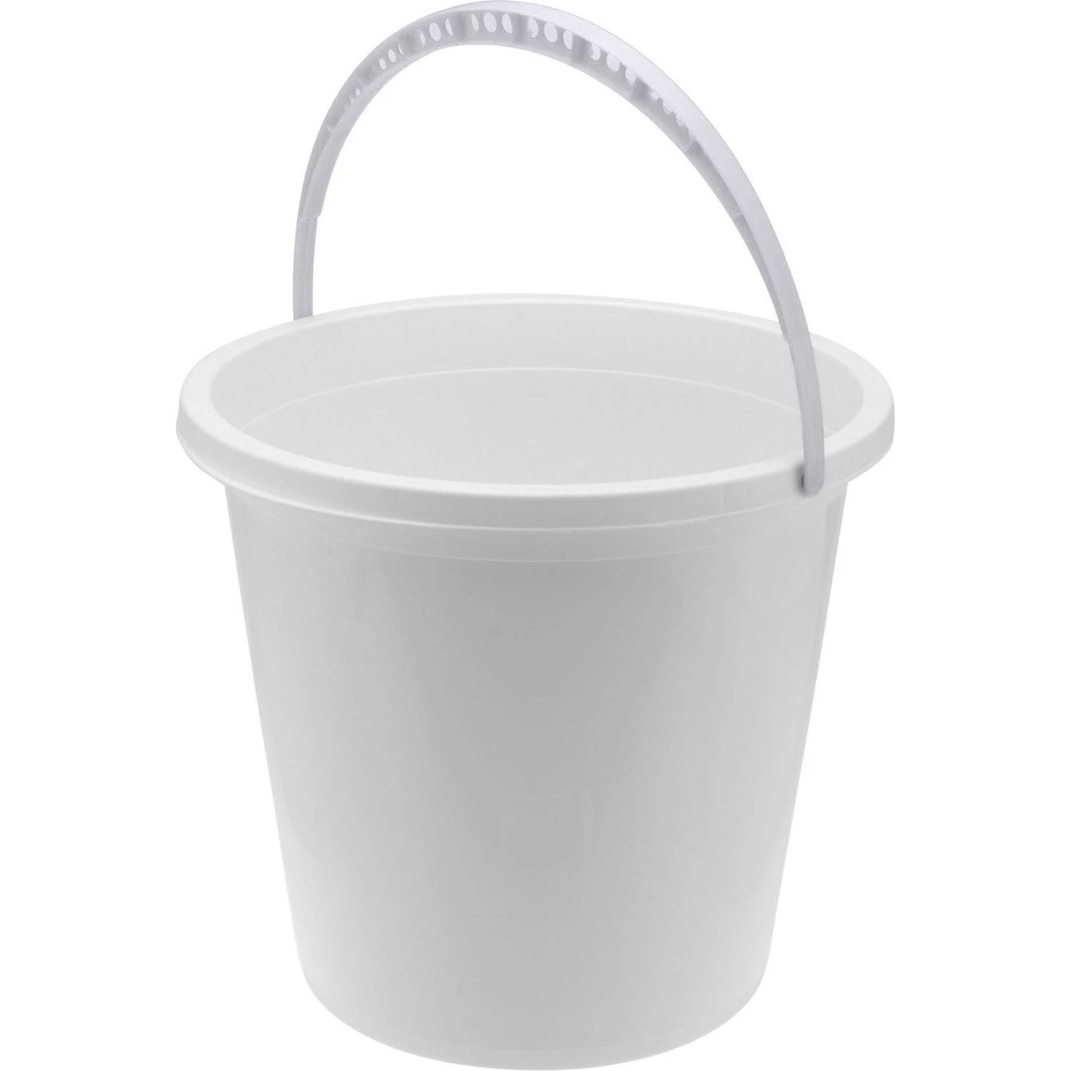 Merkloos Emmer Wit Met Plastic Handvat Grijs 10L 1 Merkloos Emmer Wit Met Plastic Handvat Grijs 10L