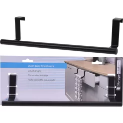 Storage Solutions Deurhanger 36.5x6x8 Cm Rvs Zwart