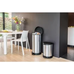 Curver Decobin Pedaalemmer Ovaal 40L Zilver 9 Curver Decobin Pedaalemmer Ovaal 40L Zilver -NL-Huis & Thuis 101 1125 5 1 1