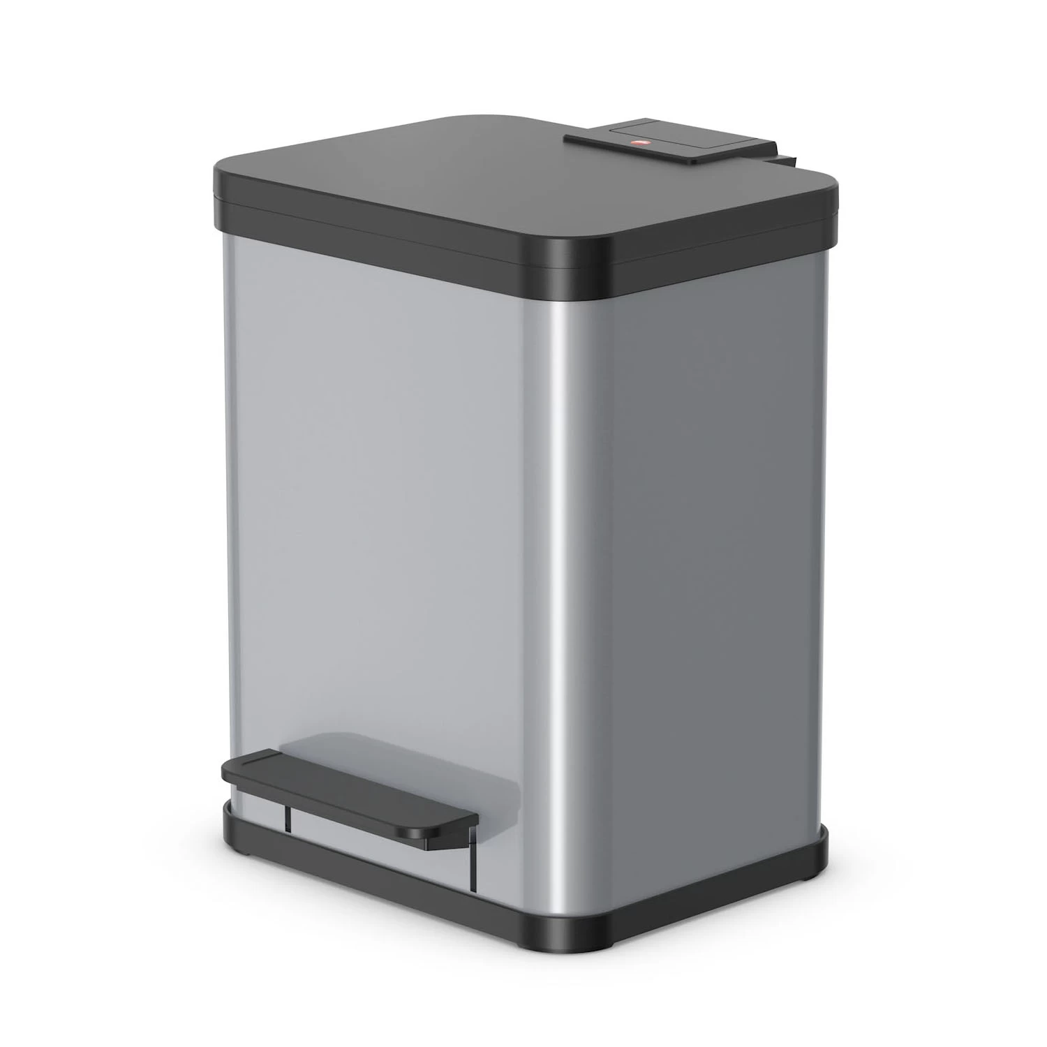 Hailo Öko Duo Plus Pedaalemmer 2X9L Metallic Grijs 1 Hailo Öko Duo Plus Pedaalemmer 2X9L Metallic Grijs