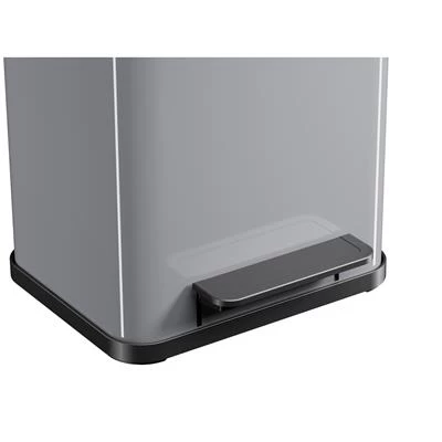 Hailo Öko Duo Plus Pedaalemmer 2X9L Metallic Grijs 3 Hailo Öko Duo Plus Pedaalemmer 2X9L Metallic Grijs - Afbeelding 3