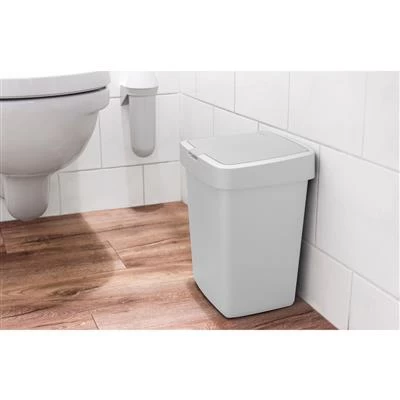 Sunware Delta Prullenbak Met Klep 10L Wit 2 Sunware Delta Prullenbak Met Klep 10L Wit - Afbeelding 2
