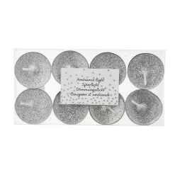 Kerst Theelicht 8 Stuks Zilver