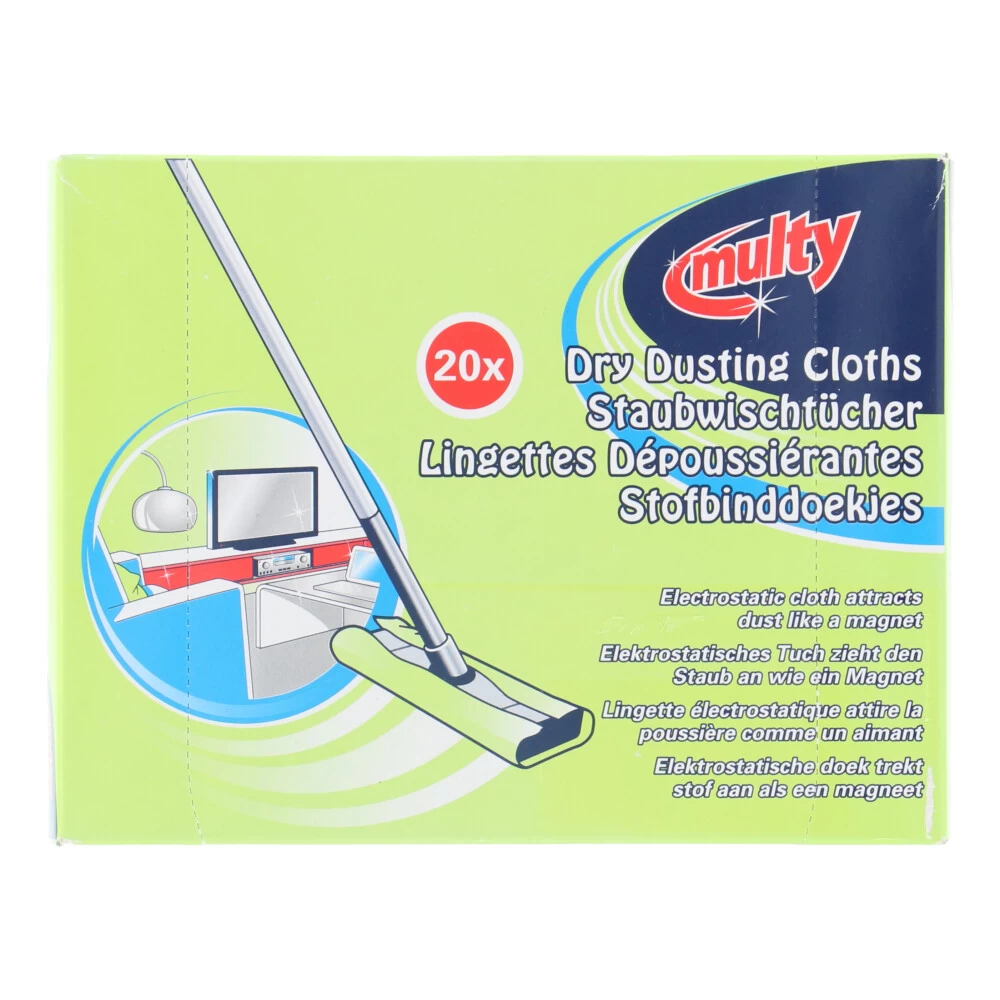 Multy Vloerdoekjes Droog 20 Stuks 2 Multy Vloerdoekjes Droog 20 Stuks - Afbeelding 2