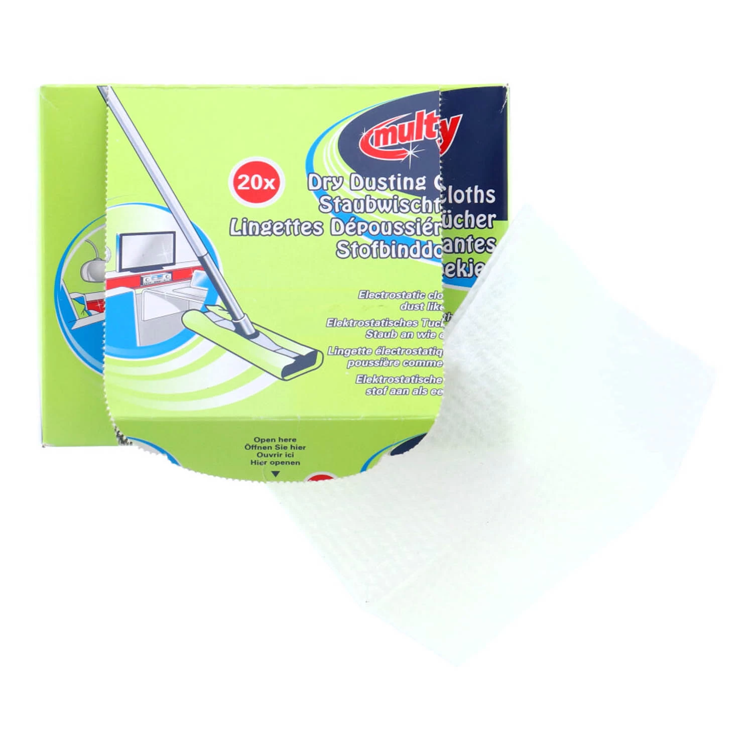 Multy Vloerdoekjes Droog 20 Stuks 6 Multy Vloerdoekjes Droog 20 Stuks - Afbeelding 6