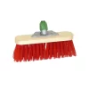 Straatbezem, Rood Kunstvezel 29 Cm Met Steelhouder
