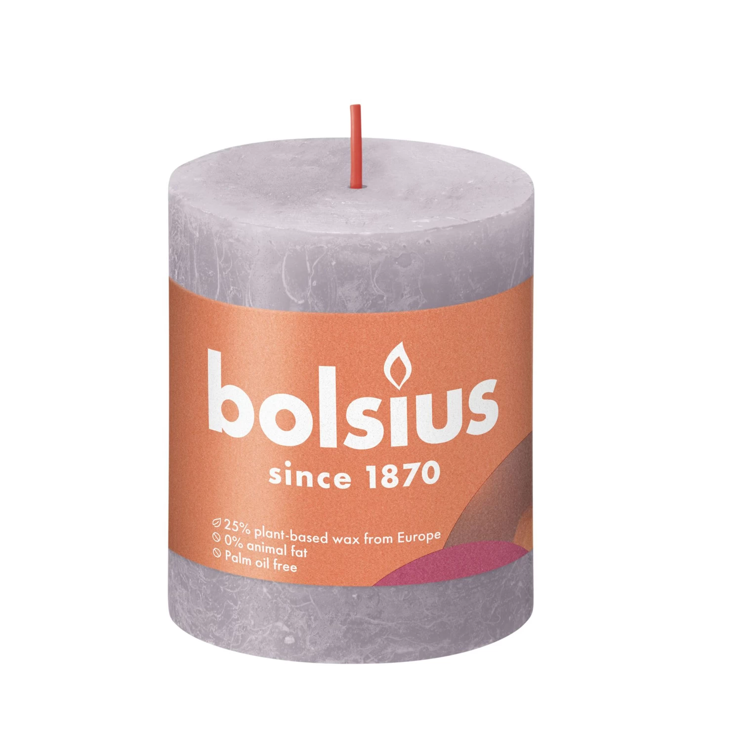 Bolsius Rustiek Stompkaars Lavendelblauw 80x68 Mm 1 Bolsius Rustiek Stompkaars Lavendelblauw 80x68 Mm