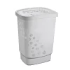 Rotho Wasbox Design 55 L FLOWERS Cool Grey