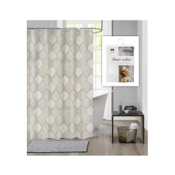 Dutch House Geo Douchegordijn 180 X 200 Cm Bruin