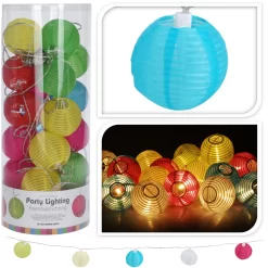 Feestverlichting Outdoor. 20 Led Lampionnen.Ip44 Adapter 240V 10.75M. -NL-Huis & Thuis 101 4906 4 1