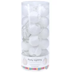 Feestverlichting 20 Lampions Outdoor, 6M Snoer,Ip44 Adapter, 10.75M.