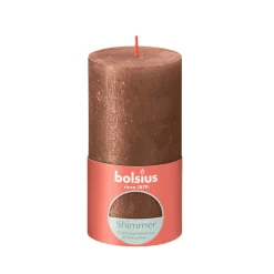 Bolsius Shimmer Stompkaars Koper 130x68 Mm