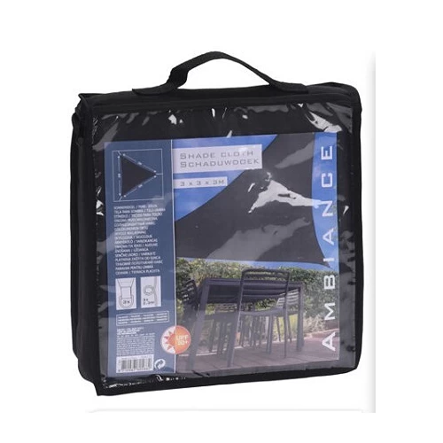 Ambiance Schaduwdoek Driehoek 3 X 3 X 3 M Donker Grijs 2 Ambiance Schaduwdoek Driehoek 3 X 3 X 3 M Donker Grijs - Afbeelding 2