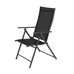 Pro Garden Vouwstoel Met Armleuning Donker Grijs 59 X 56 X 108 Cm