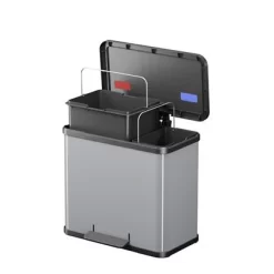 Hailo Öko Duo Plus Pedaalemmer 3X9L Metallic Grijs -NL-Huis & Thuis 101 6249 2 1