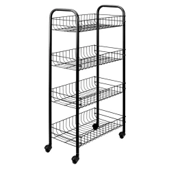 Metaltex Opbergtrolley Pisa 4 Manden Zwart