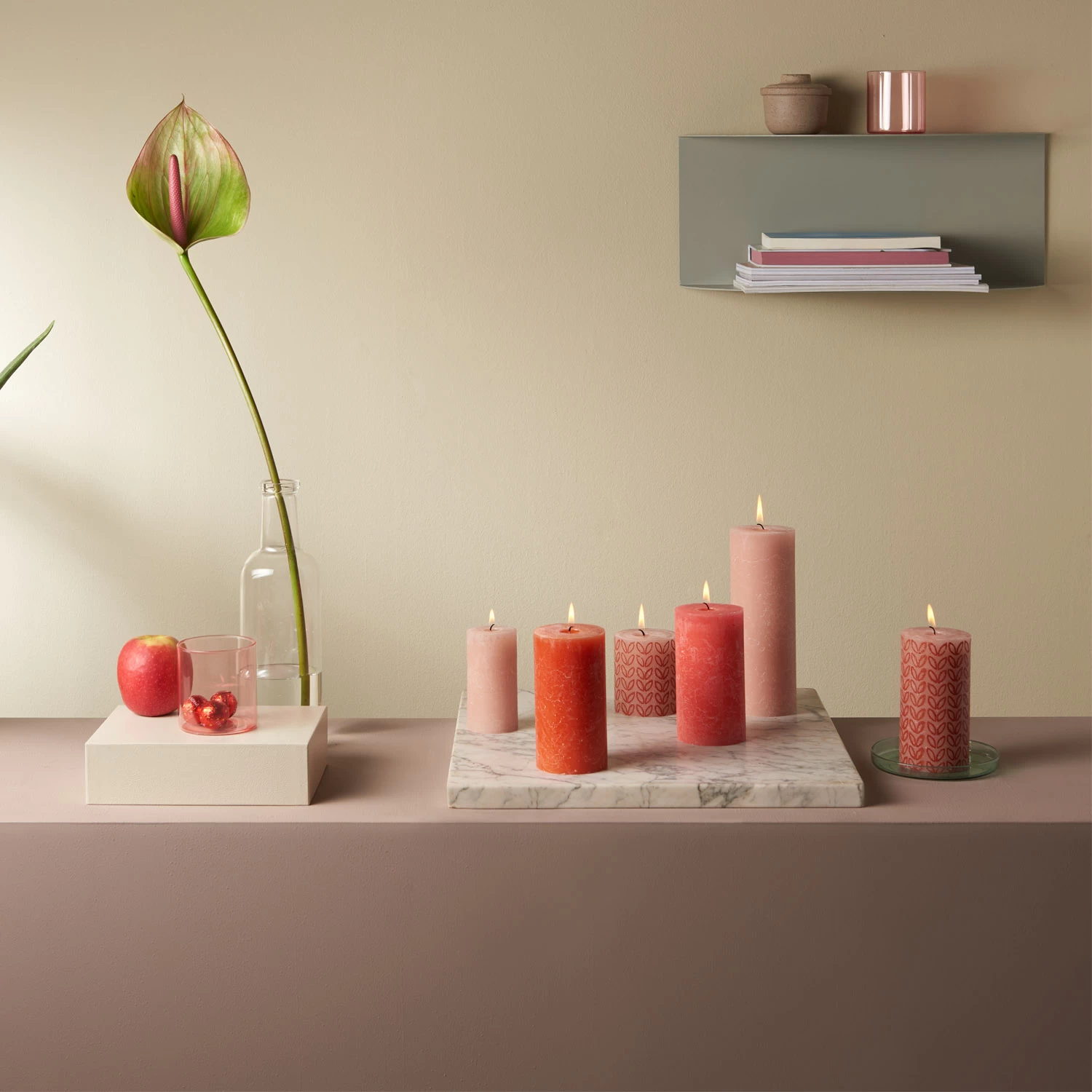 Bolsius Rustiek Stompkaars Rood 80x68 Mm 2 Bolsius Rustiek Stompkaars Rood 80x68 Mm - Afbeelding 2