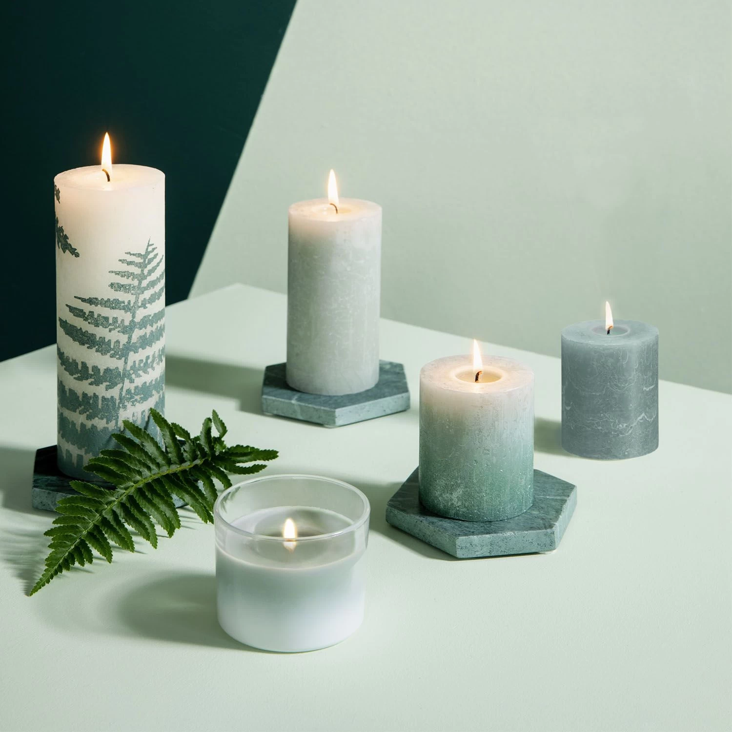 Bolsius Rustiek Stompkaars Olijfgroen 80x68 Mm 2 Bolsius Rustiek Stompkaars Olijfgroen 80x68 Mm - Afbeelding 2