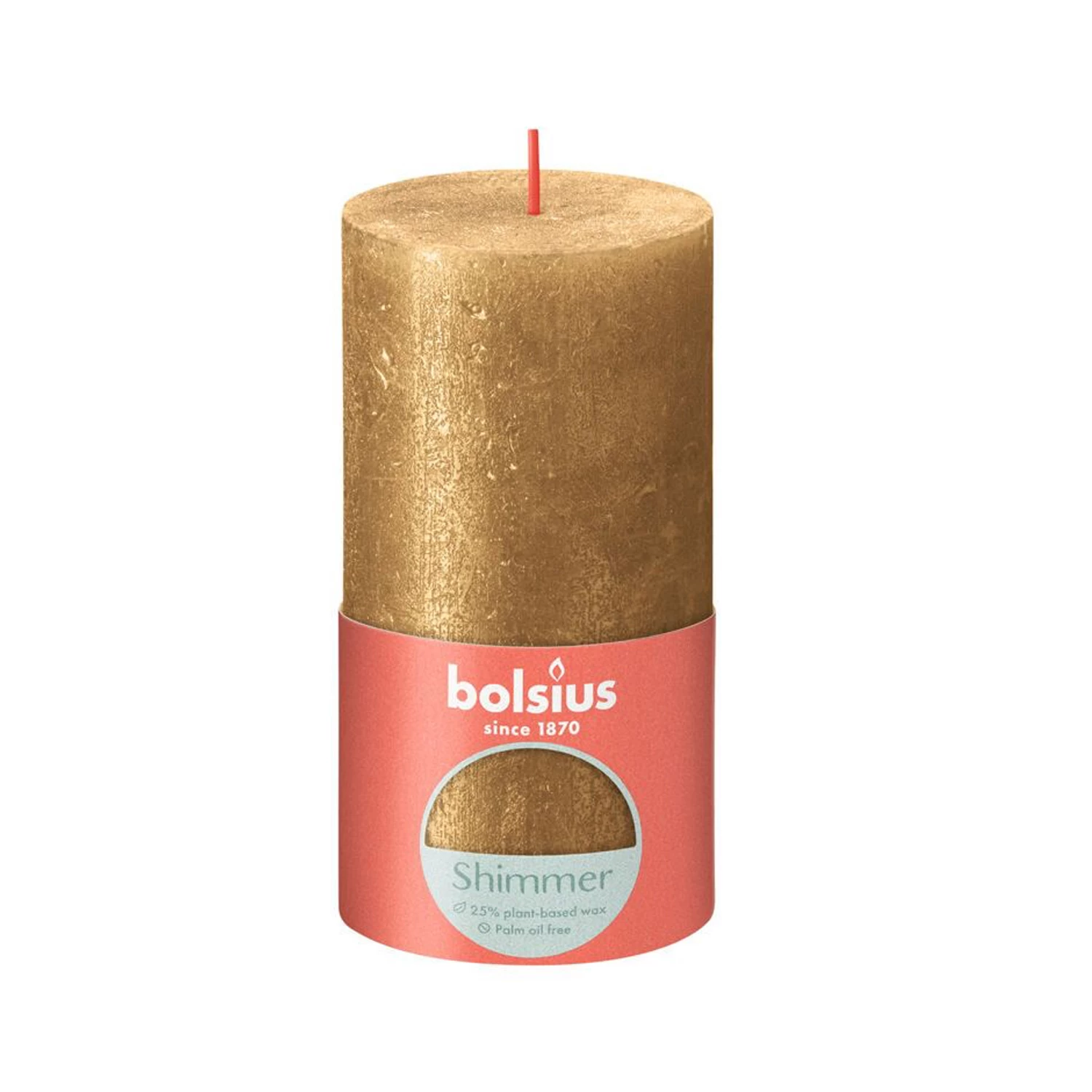 Bolsius Shimmer Stompkaars Goud 130x68 Mm 1 Bolsius Shimmer Stompkaars Goud 130x68 Mm