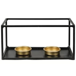 Theelichthouder Metaal 18x9x9 Cm