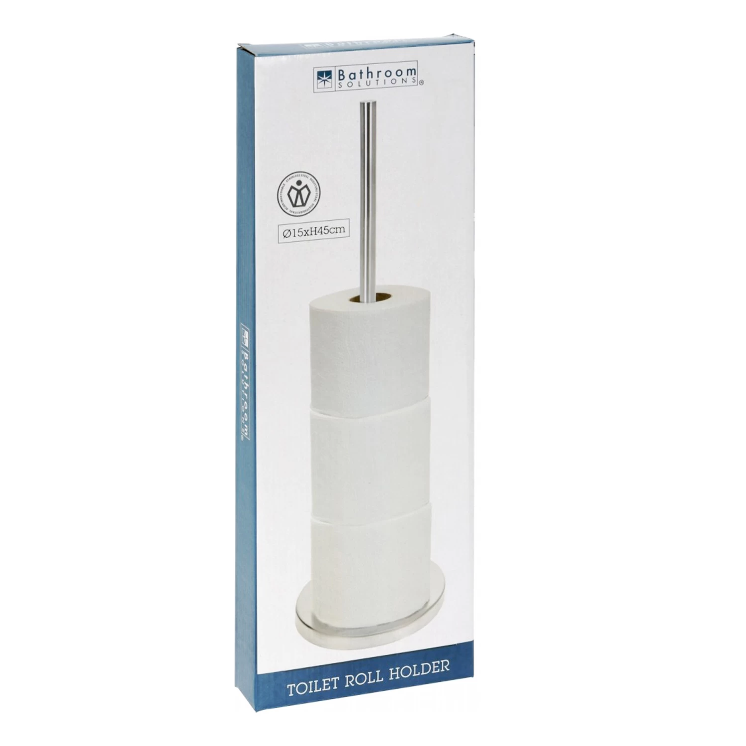 Bathroom Solutions Toiletrolhouder Staand RVS 2 Bathroom Solutions Toiletrolhouder Staand RVS - Afbeelding 2