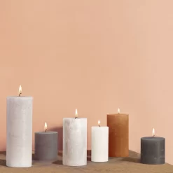 Bolsius Rustiek Stompkaars Grijs 130x68 Mm -NL-Huis & Thuis 101 8070 3 1