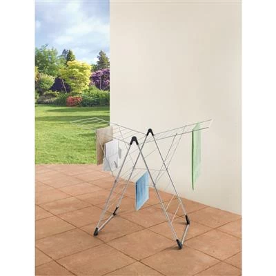 Tomado-Metaltex Breva Droogrek Zilver 58 X 133 X 109 Cm 2 Tomado-Metaltex Breva Droogrek Zilver 58 X 133 X 109 Cm - Afbeelding 2