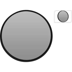 Merkloos Spiegel Ronde Vorm 30Cm Zwart