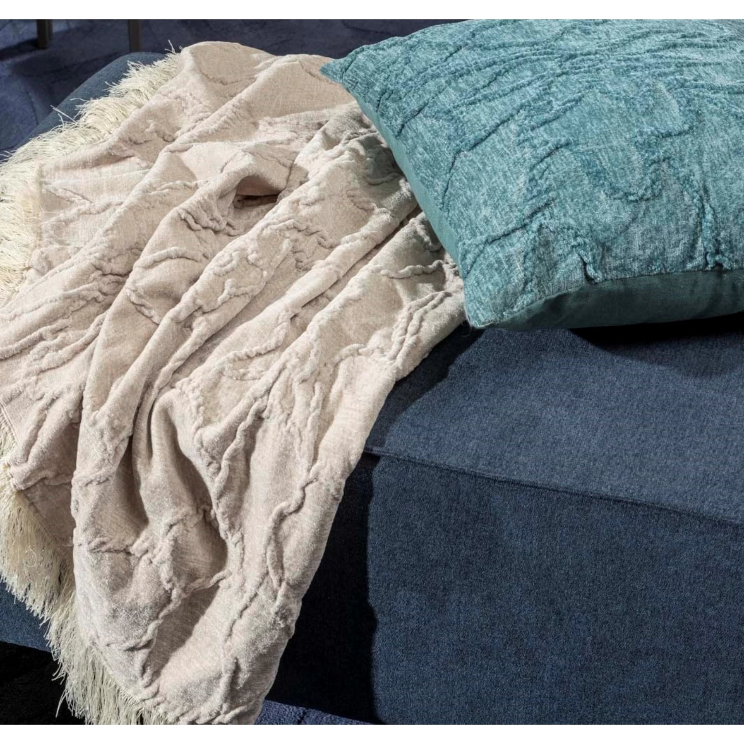 Dutch Decor Florine Plaid 140 X 180 Cm Pumice Stone 2 Dutch Decor Florine Plaid 140 X 180 Cm Pumice Stone - Afbeelding 2