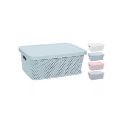 Opbergdoos 7 L Met Deksel 4 Assorti Kleuren27,4 X 22 Cm