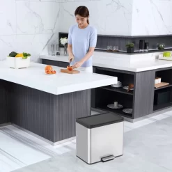 EKO Essential Recycling Pedaalemmer 2 X 15 Litermat RVS -NL-Huis & Thuis 102 4682 4 1