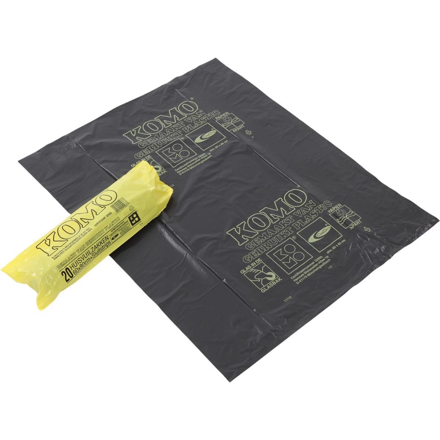 Afvalzakken60x80x0,050 1 Rol Komo 1 Afvalzakken60x80x0,050 1 Rol Komo