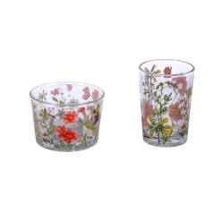 Theelichthouder Flowers Maxi Helder/gemixtekleuren 8,5x8,5x6cm -NL-Huis & Thuis 10802bdcbb3d8a1f75feed5ed62a2657