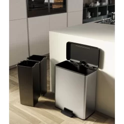 Curver Decobin Duo 26L/26L Zilver Metallic -NL-Huis & Thuis 141 1002 6 1