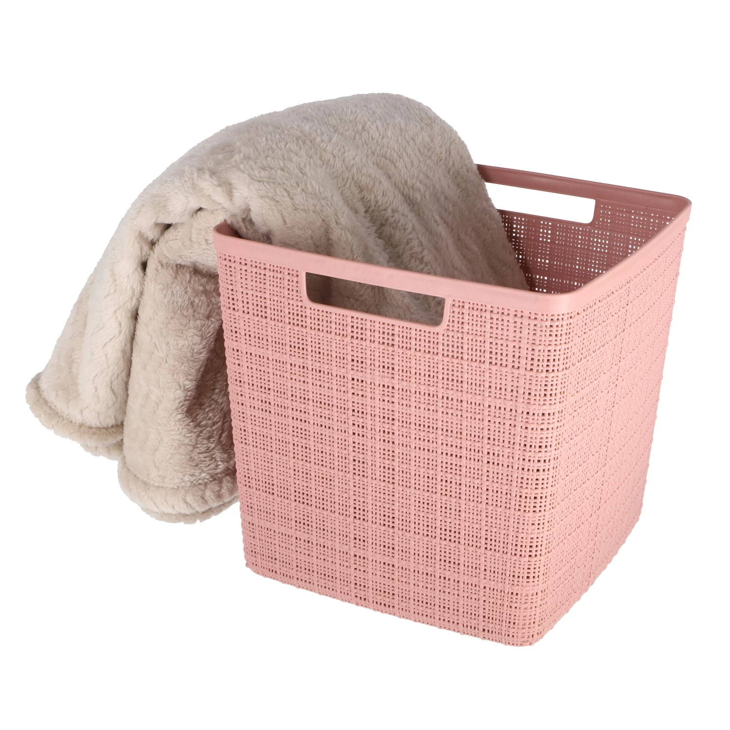 Curver Jute Opbergmand Cube 17L Rose Dawn 5 Curver Jute Opbergmand Cube 17L Rose Dawn - Afbeelding 5