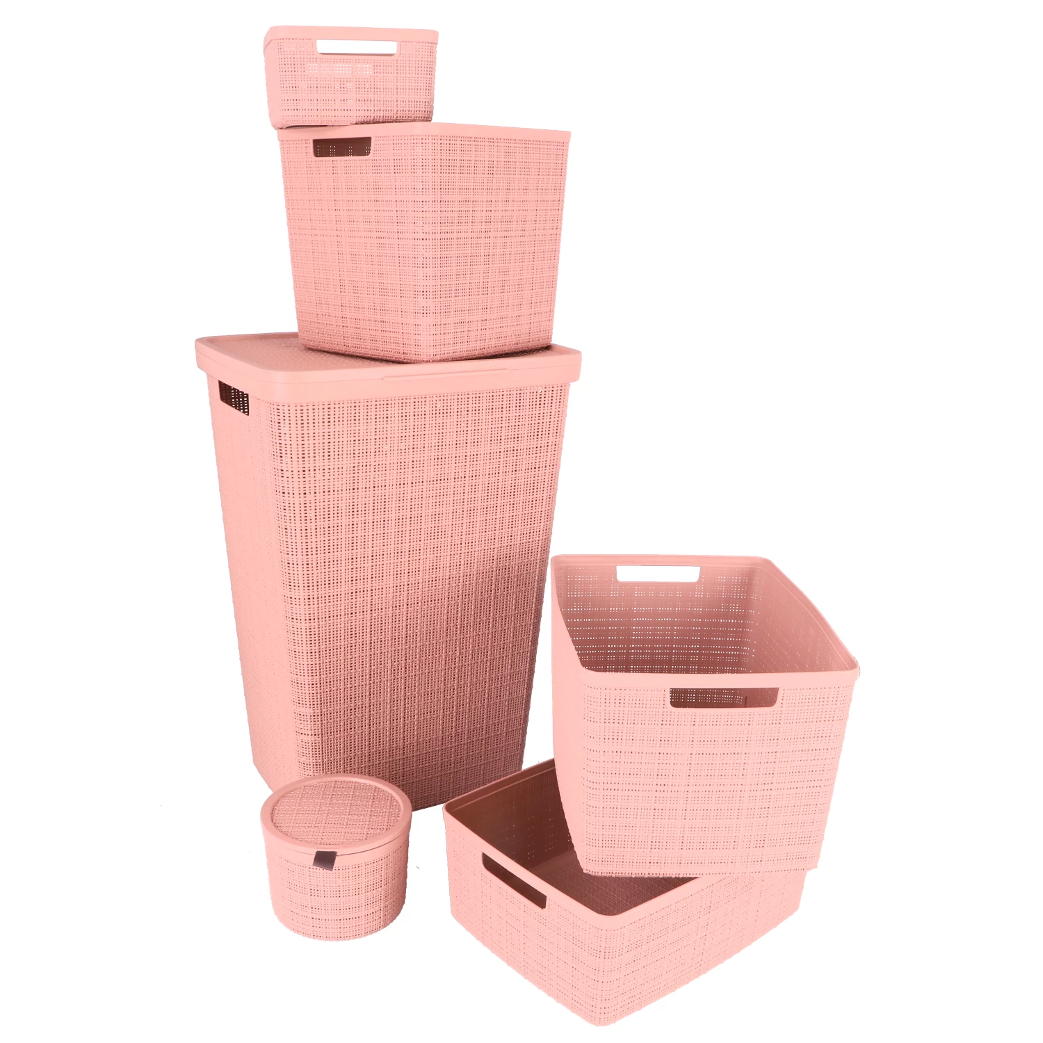 Curver Jute Opbergmand Cube 17L Rose Dawn 6 Curver Jute Opbergmand Cube 17L Rose Dawn - Afbeelding 6