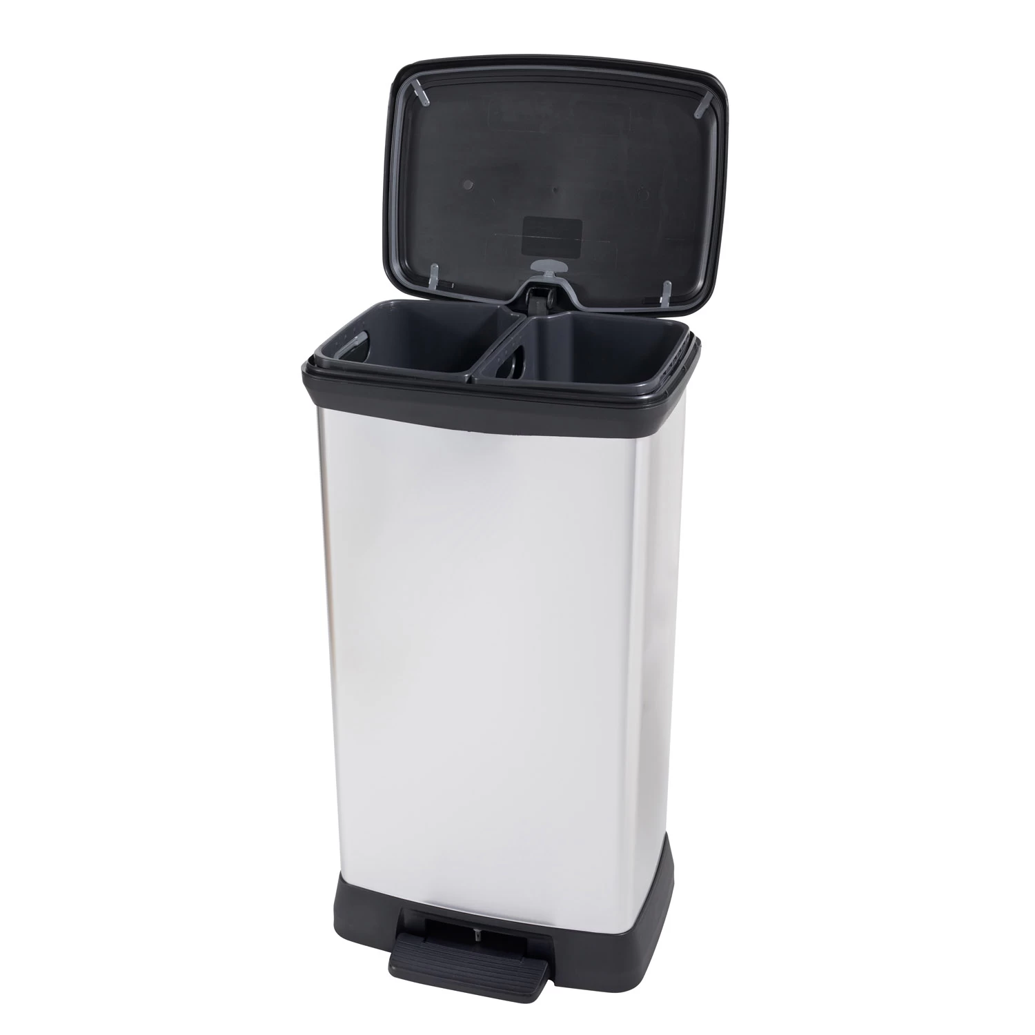 Decobin Duo 23L/23L Zilver Metallic 3 Decobin Duo 23L/23L Zilver Metallic - Afbeelding 3