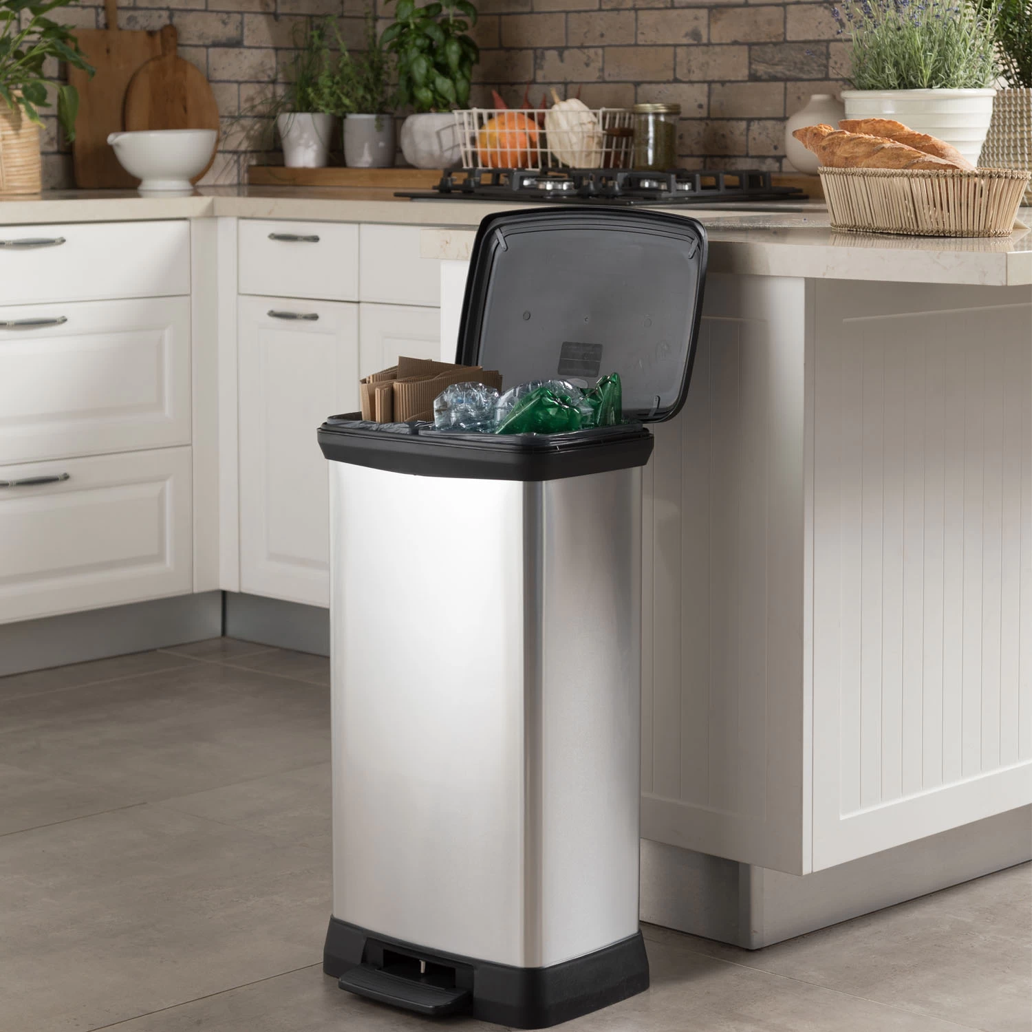 Decobin Duo 23L/23L Zilver Metallic 6 Decobin Duo 23L/23L Zilver Metallic - Afbeelding 6