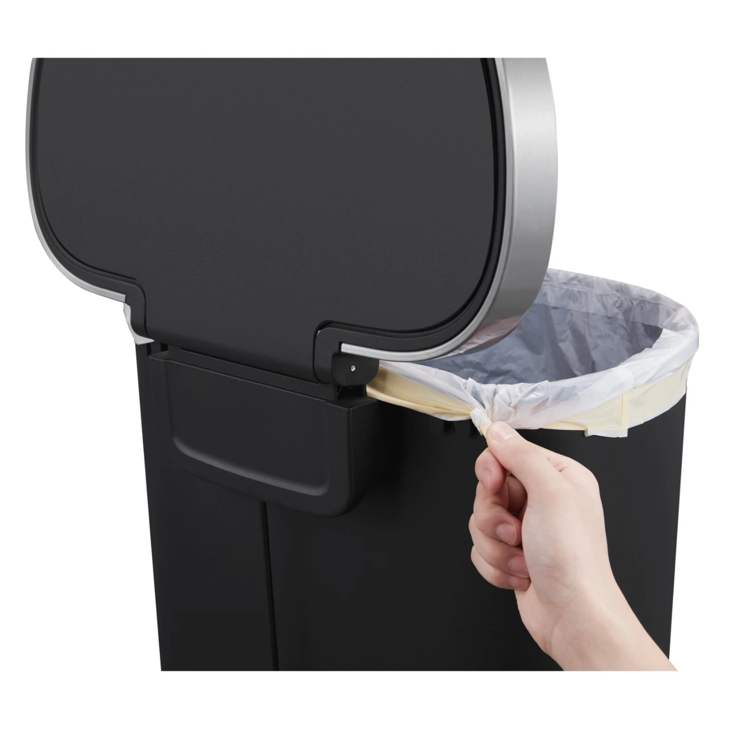 Eko Hana Pedaalemmer 55l Zwart Ingebouwde Wielen 7 Eko Hana Pedaalemmer 55l Zwart Ingebouwde Wielen - Afbeelding 7