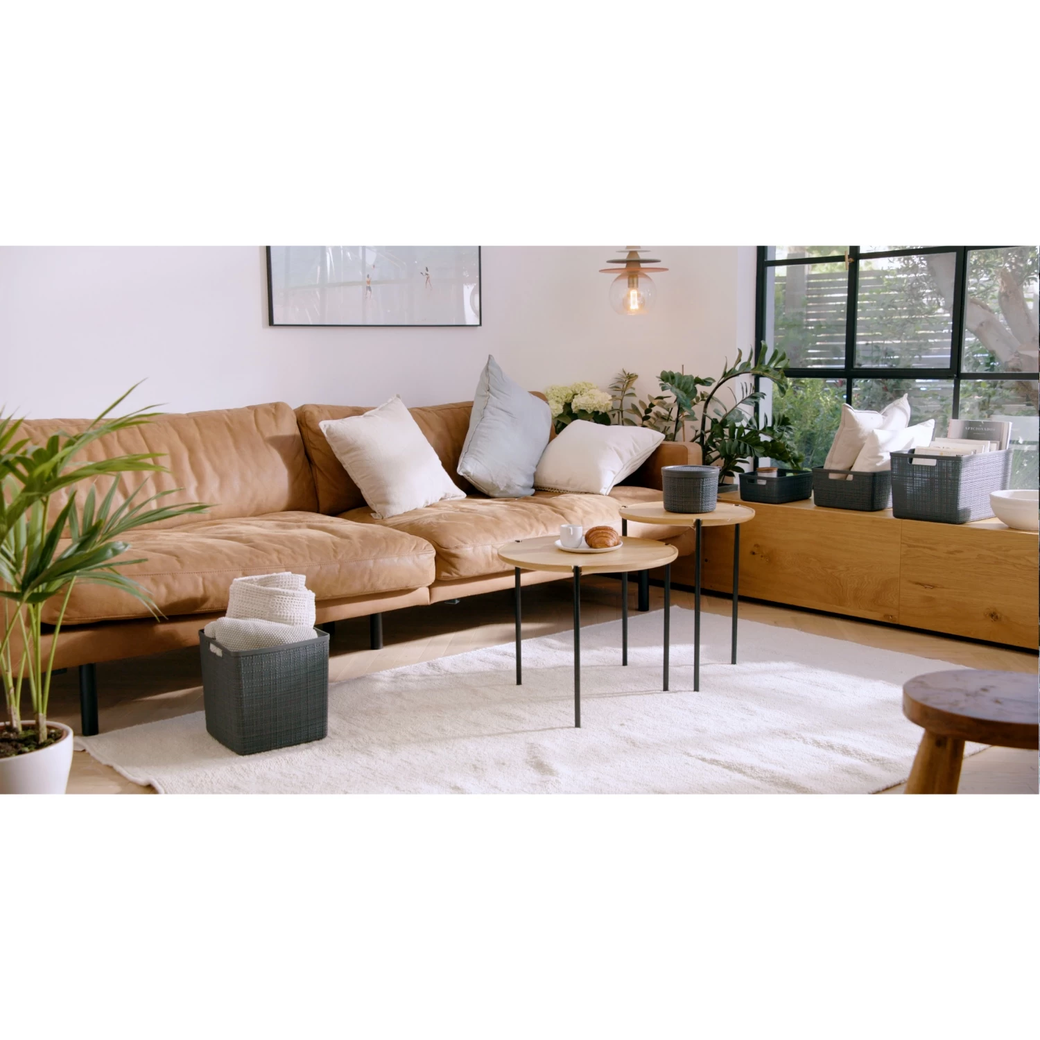 Curver Mand Jute Look 5L Donkergrijs 4 Curver Mand Jute Look 5L Donkergrijs - Afbeelding 4