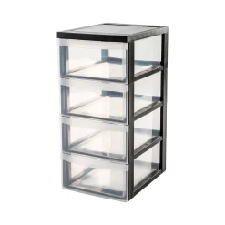 Iris Ladekast 4x11L 39x29x61.6 Cm Metwieltjes