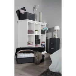 Curver Style Mandje 30L L Deksel Antraciet -NL-Huis & Thuis 141 9010 4 1