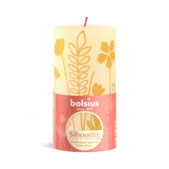 Bolsius Silhouette Stompkaars Botergeel Met Print 130x68 Mm