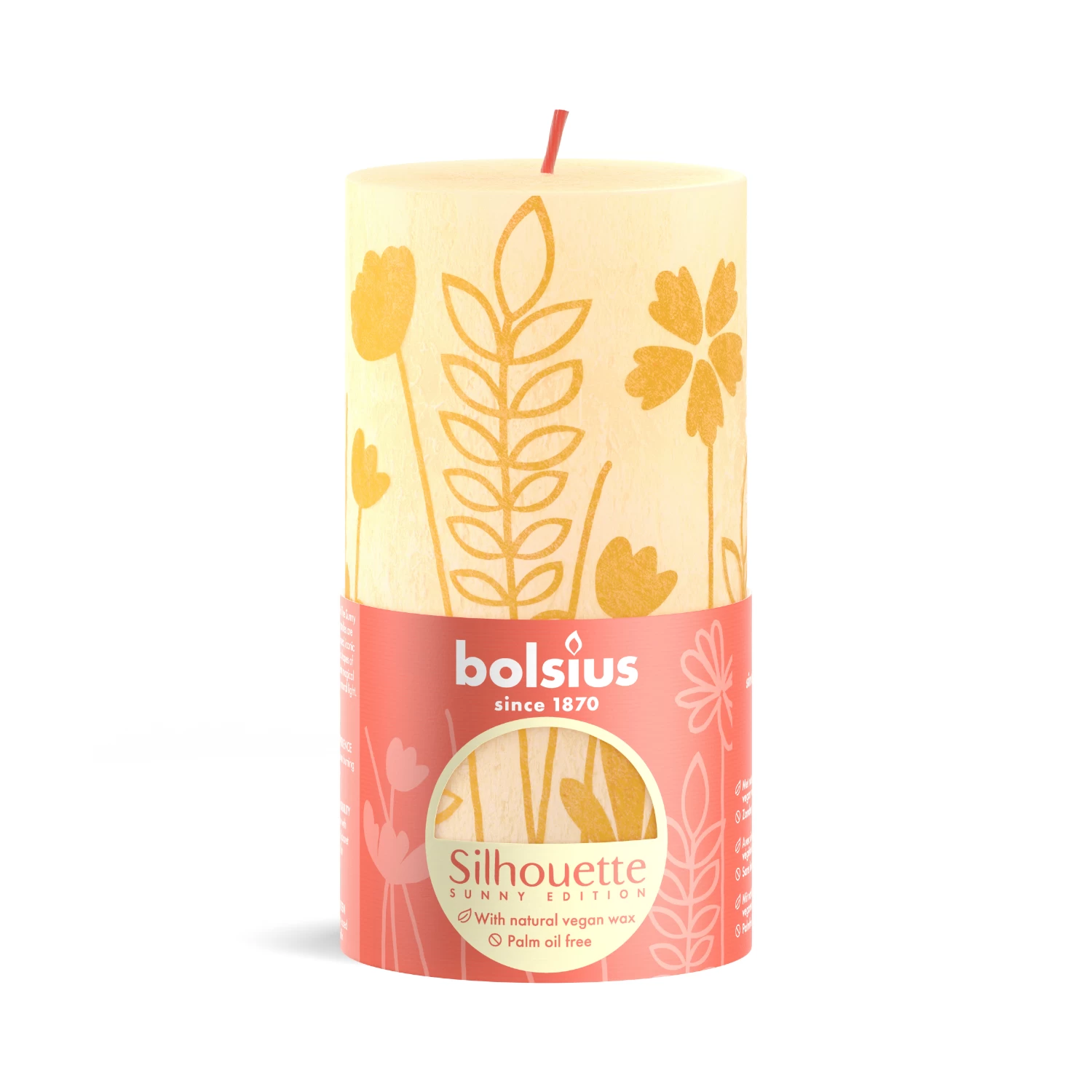 Bolsius Silhouette Stompkaars Botergeel Met Print 130x68 Mm 1 Bolsius Silhouette Stompkaars Botergeel Met Print 130x68 Mm